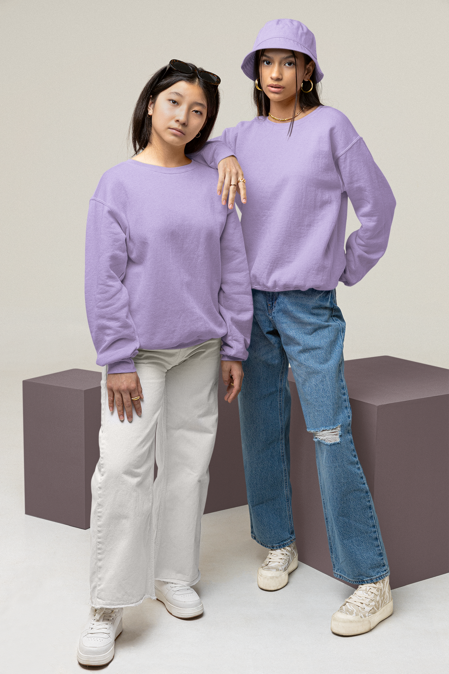Ultra Heavy Drop Shoulder Crew : Ashlilac