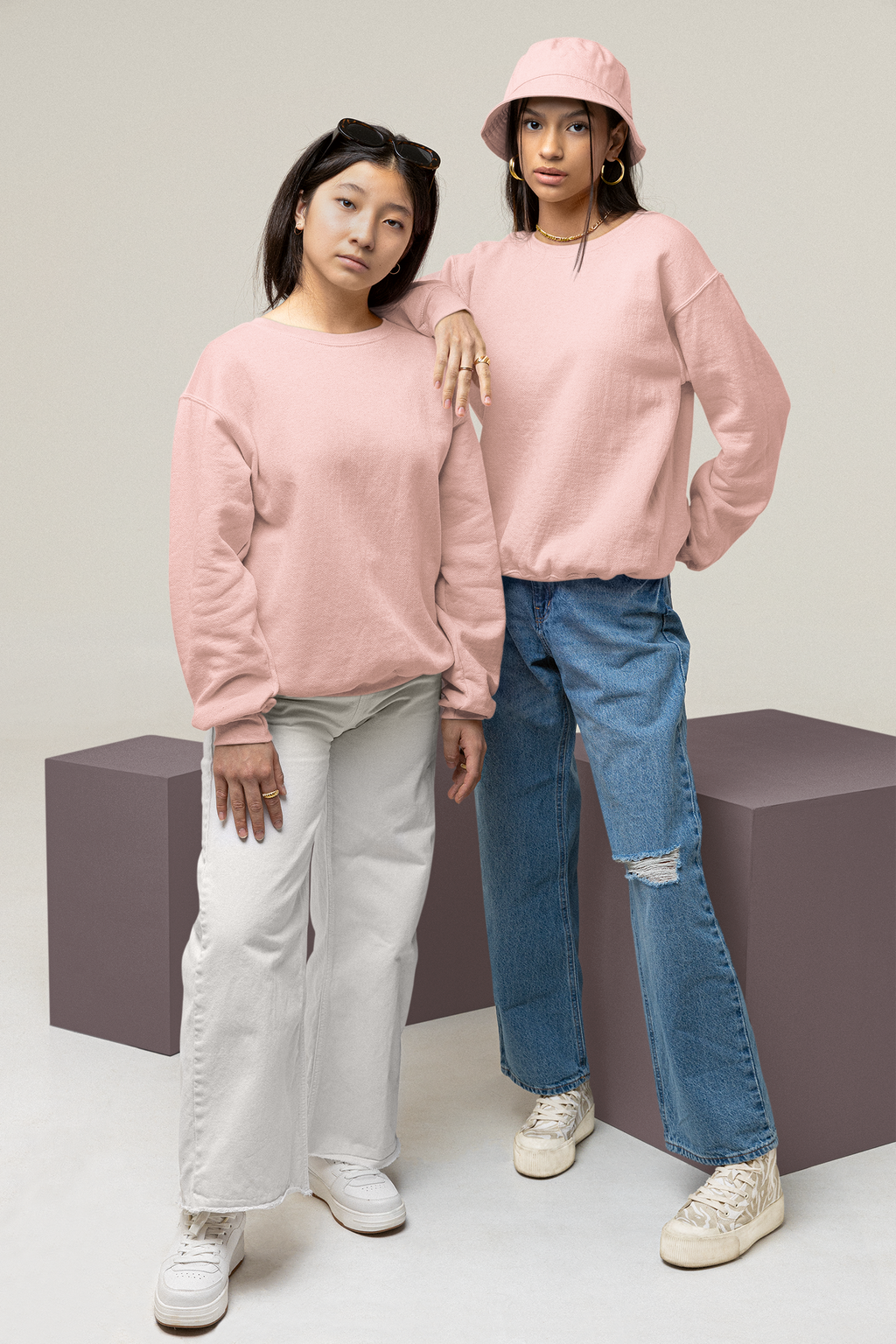 Ultra Heavy Drop Shoulder Crew : Dustrose