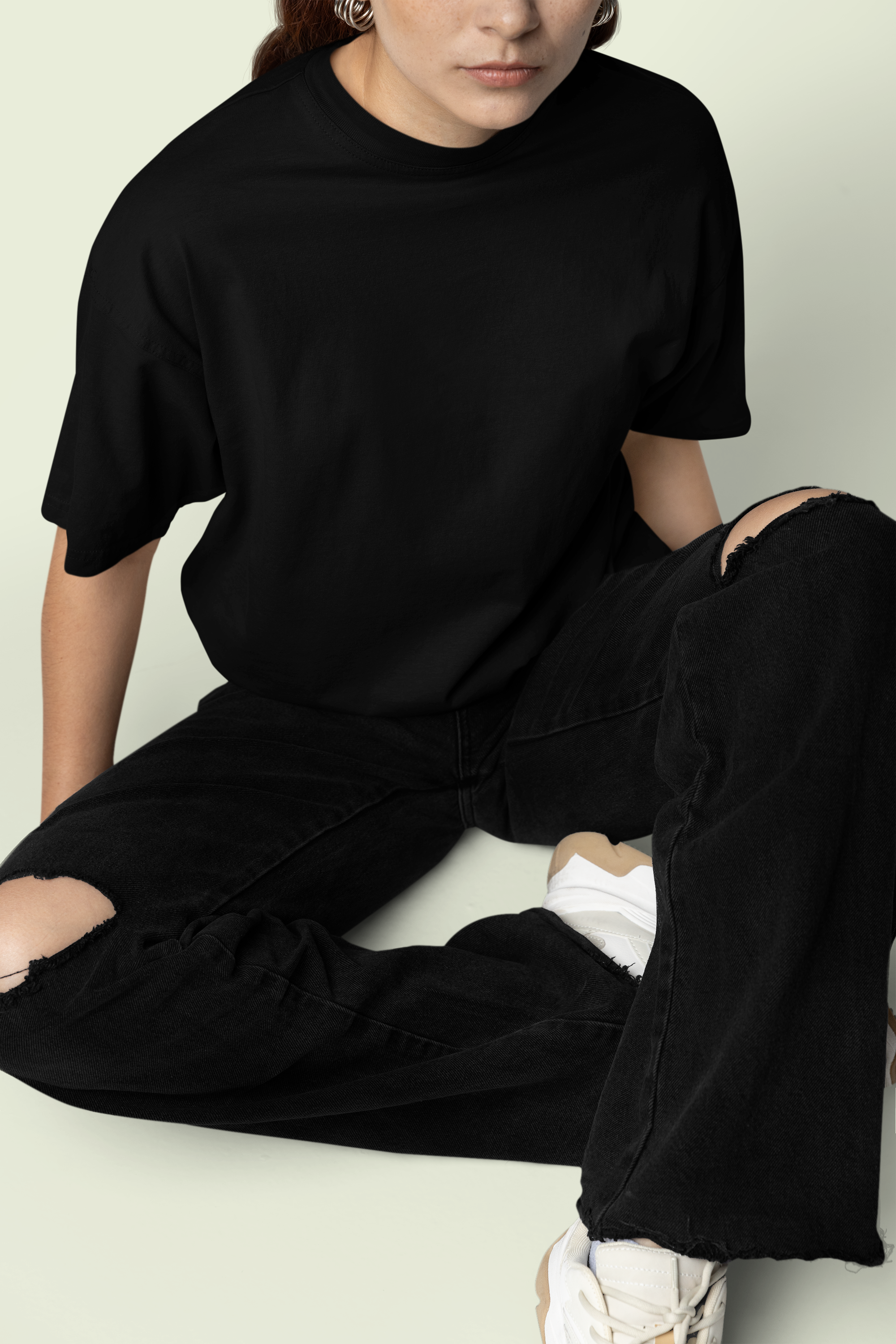 Core Classic Oversized Crew : Obsidian