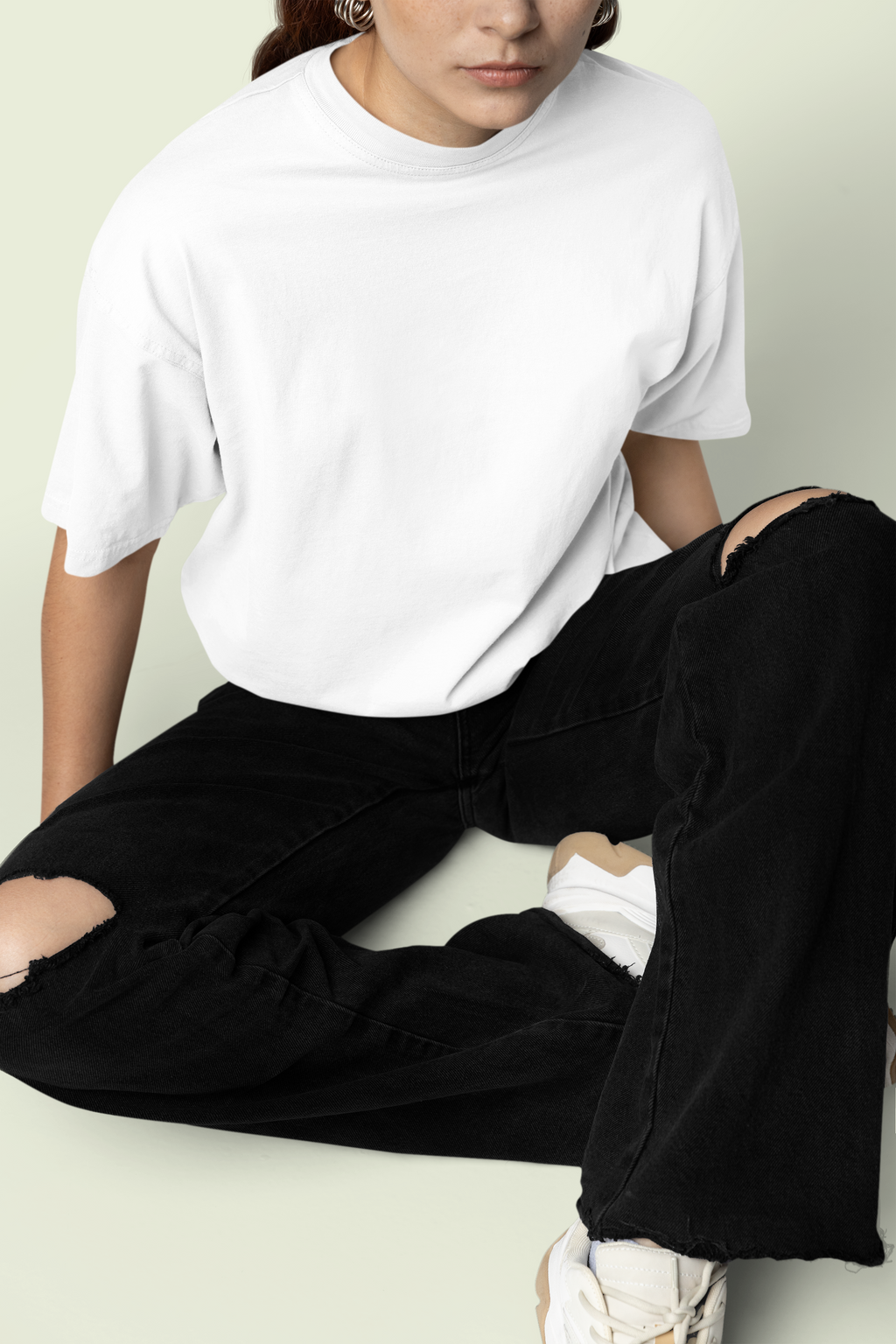 Core Classic Oversized Crew : Salt
