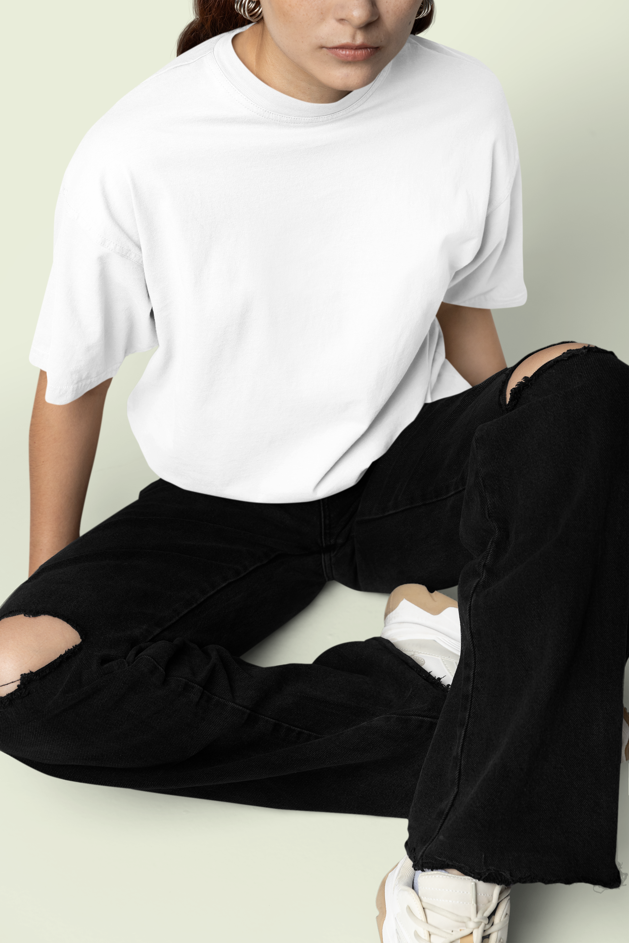 Core Classic Oversized Crew : Salt