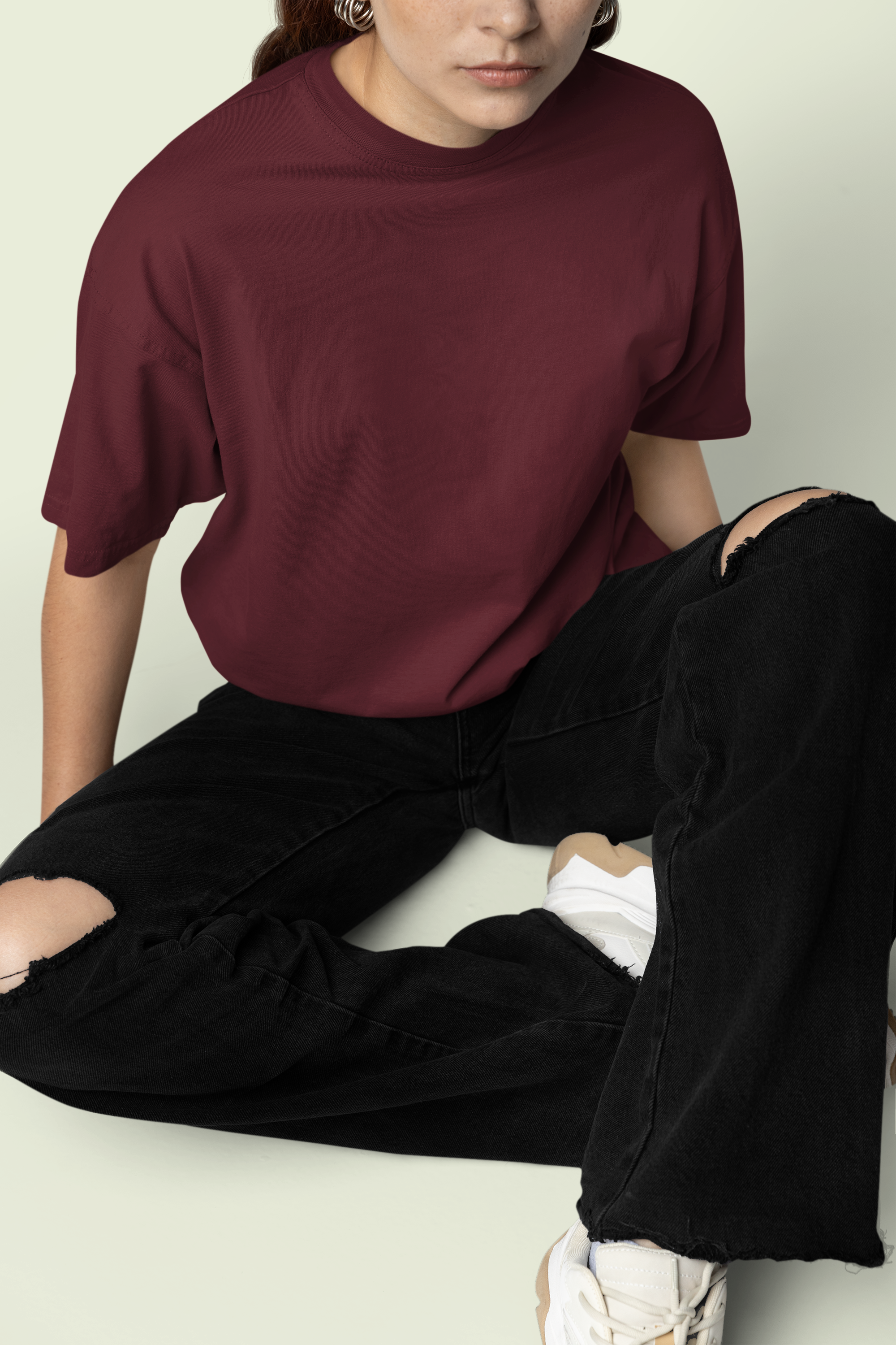 Core Classic Oversized Crew : Mulberry