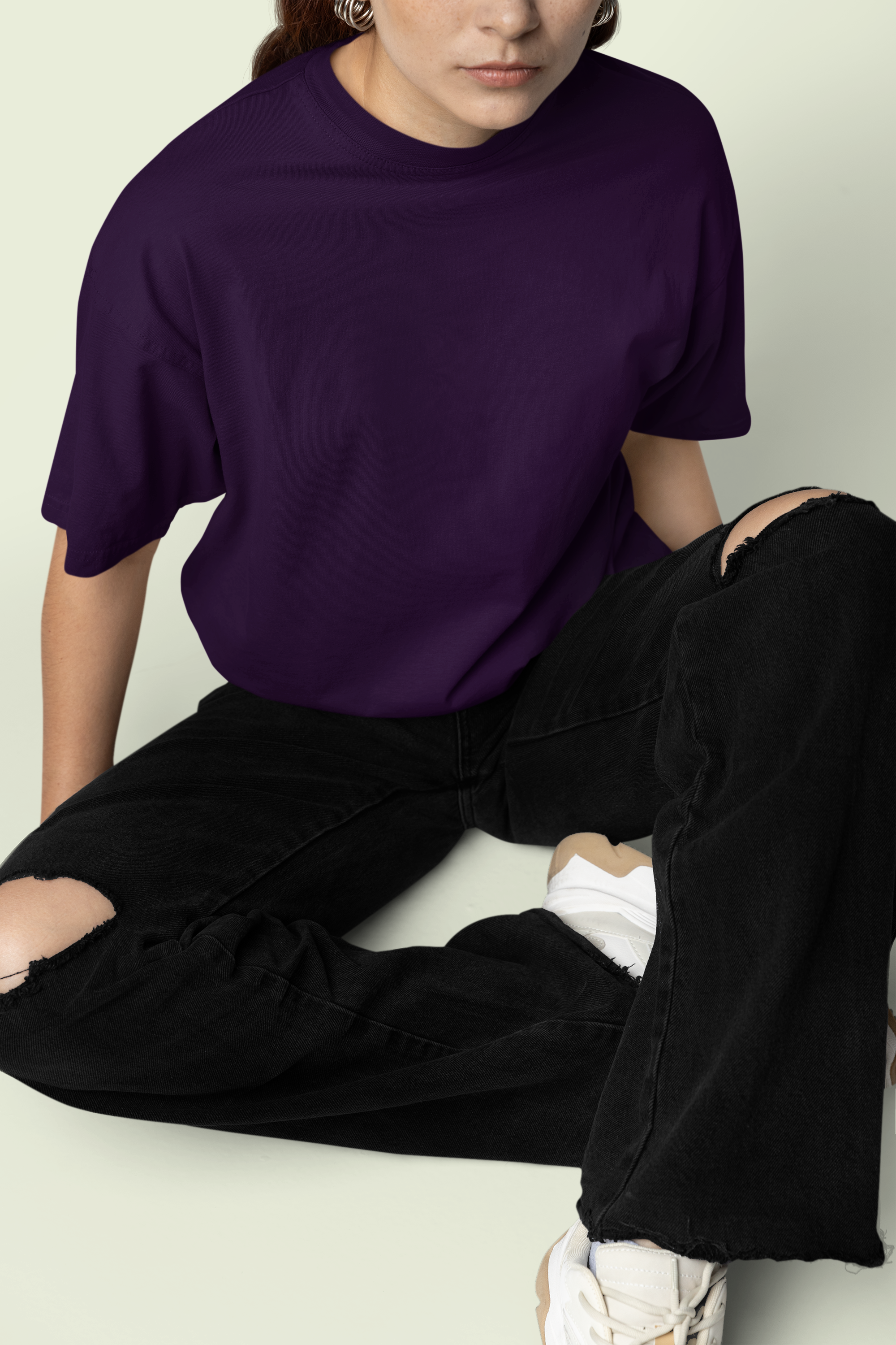 Core Classic Oversized Crew : Duskwine