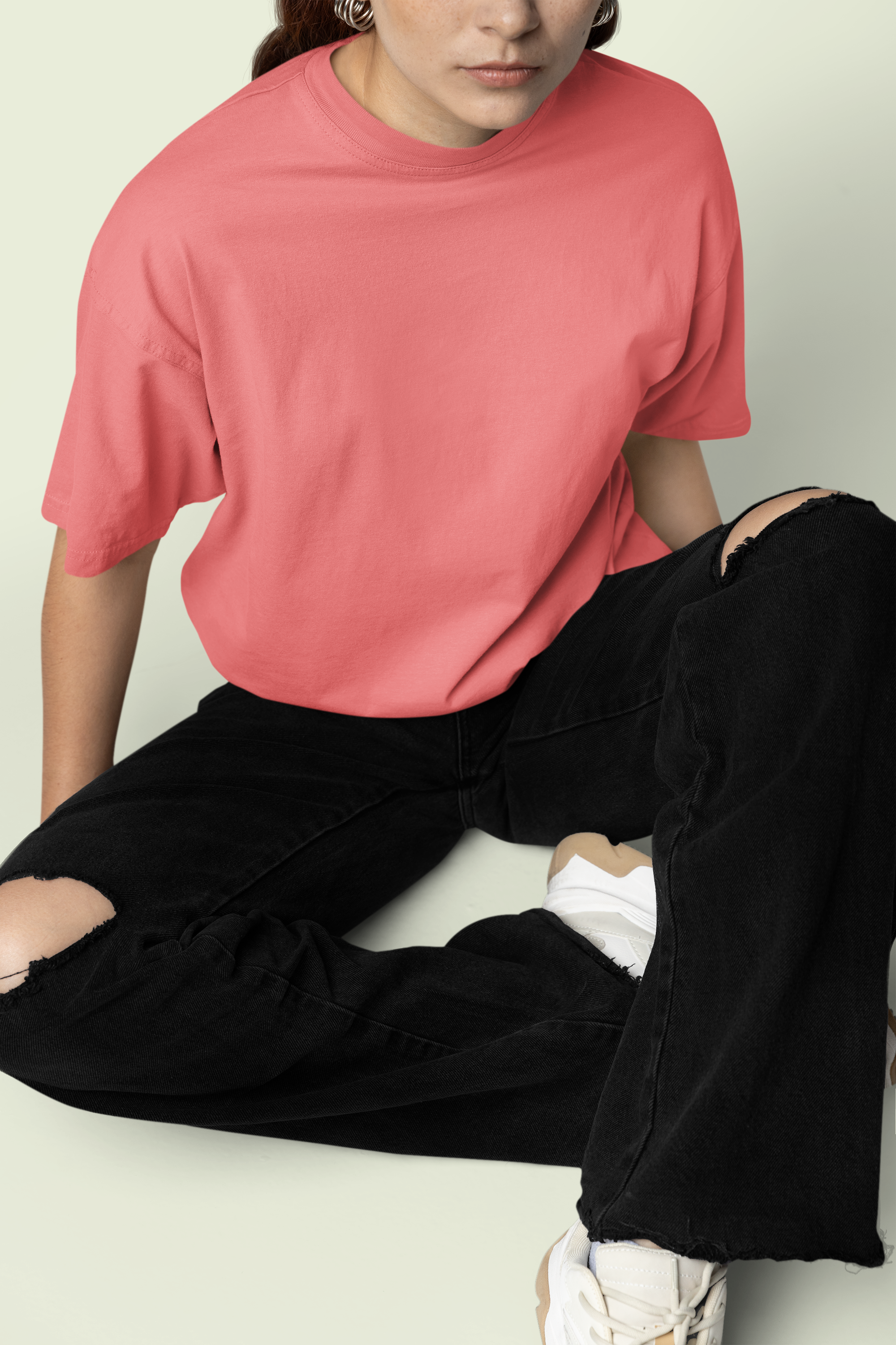 Core Classic Oversized Crew : Blush Clay