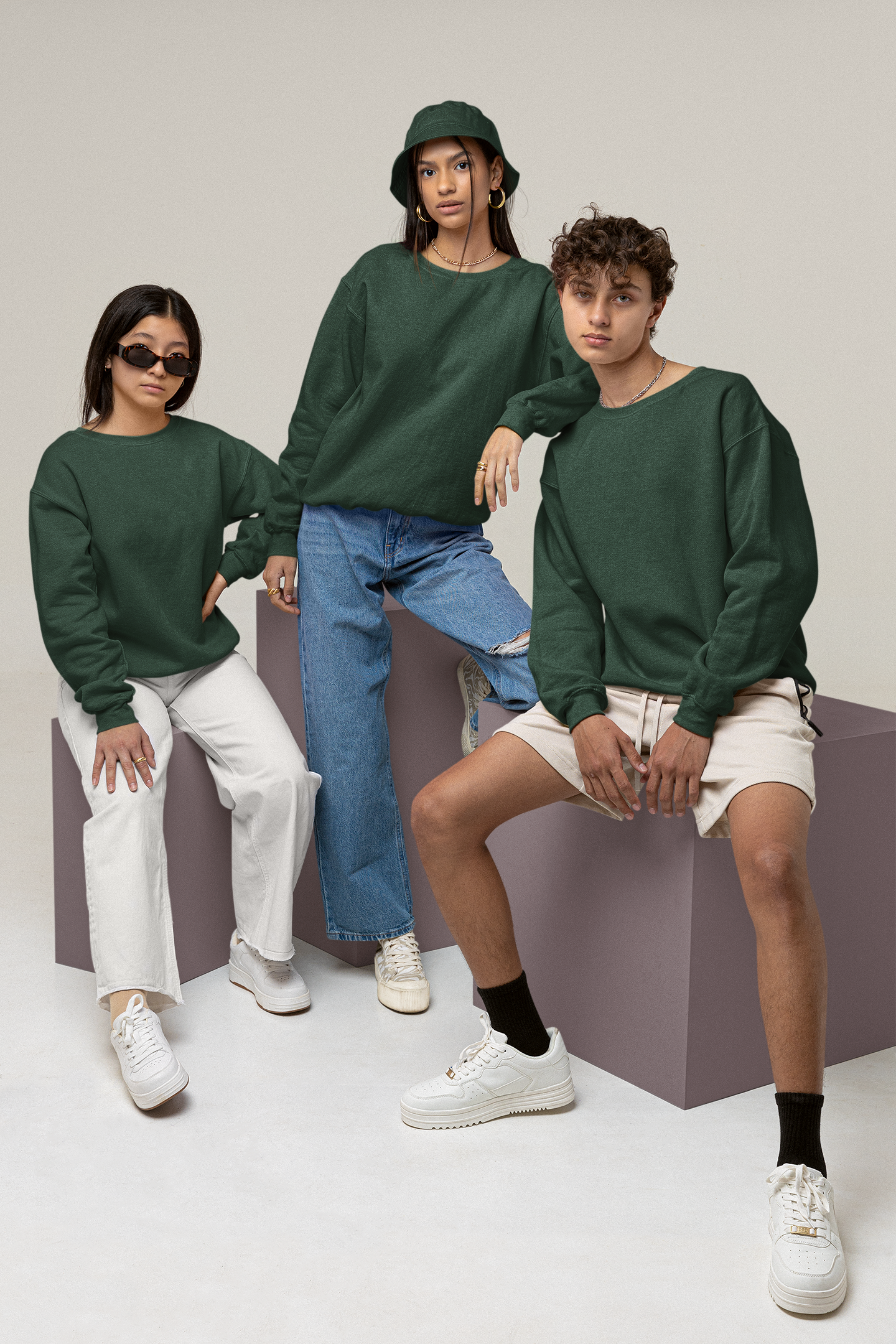 Ultra Heavy Drop Shoulder Crew : Cavemoss