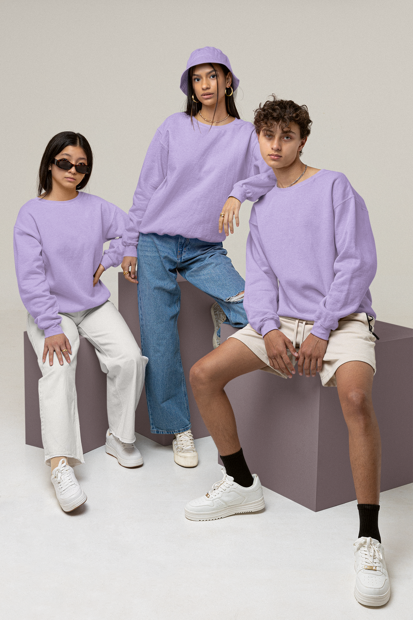 Ultra Heavy Drop Shoulder Crew : Ashlilac