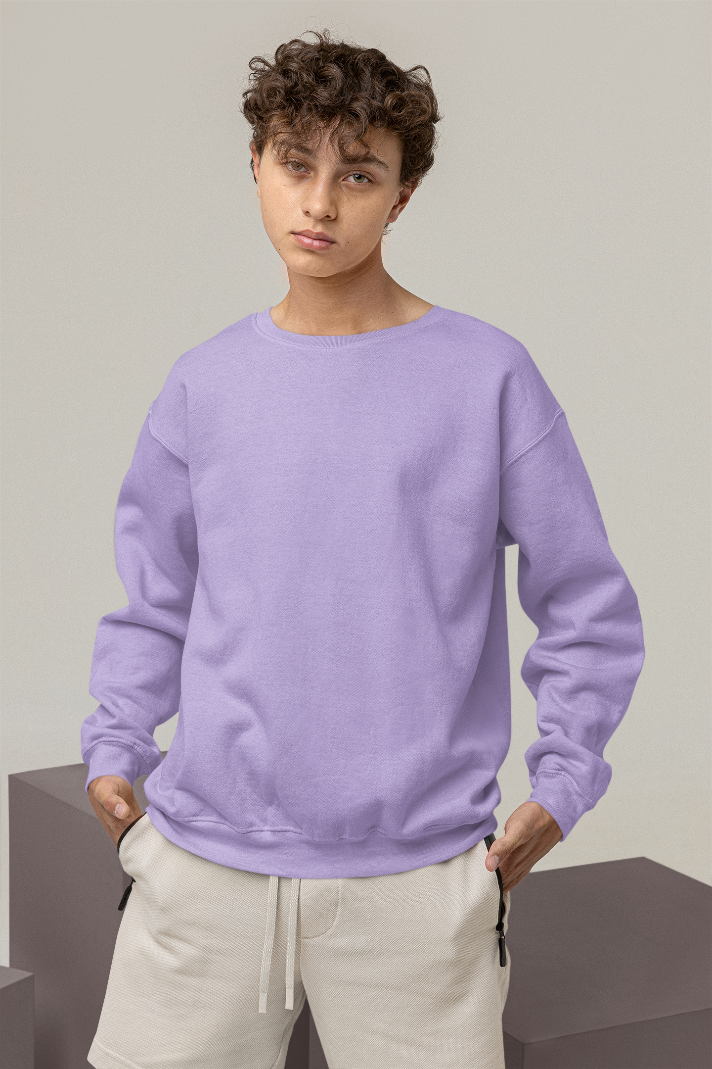 Ultra Heavy Drop Shoulder Crew : Ashlilac