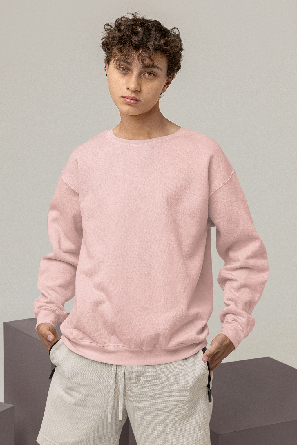 Ultra Heavy Drop Shoulder Crew : Dustrose