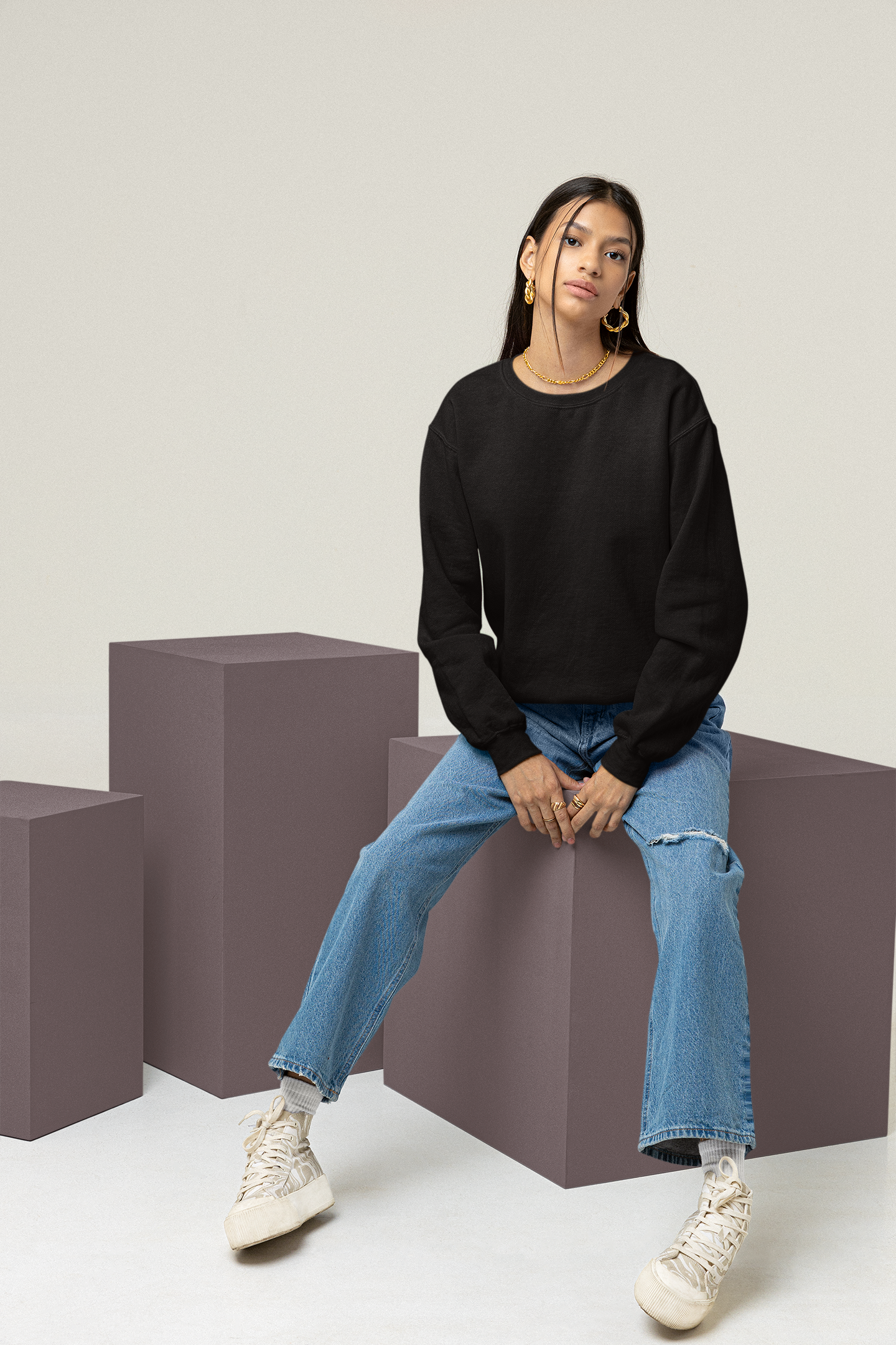 Ultra Heavy Drop Shoulder Crew : Grain