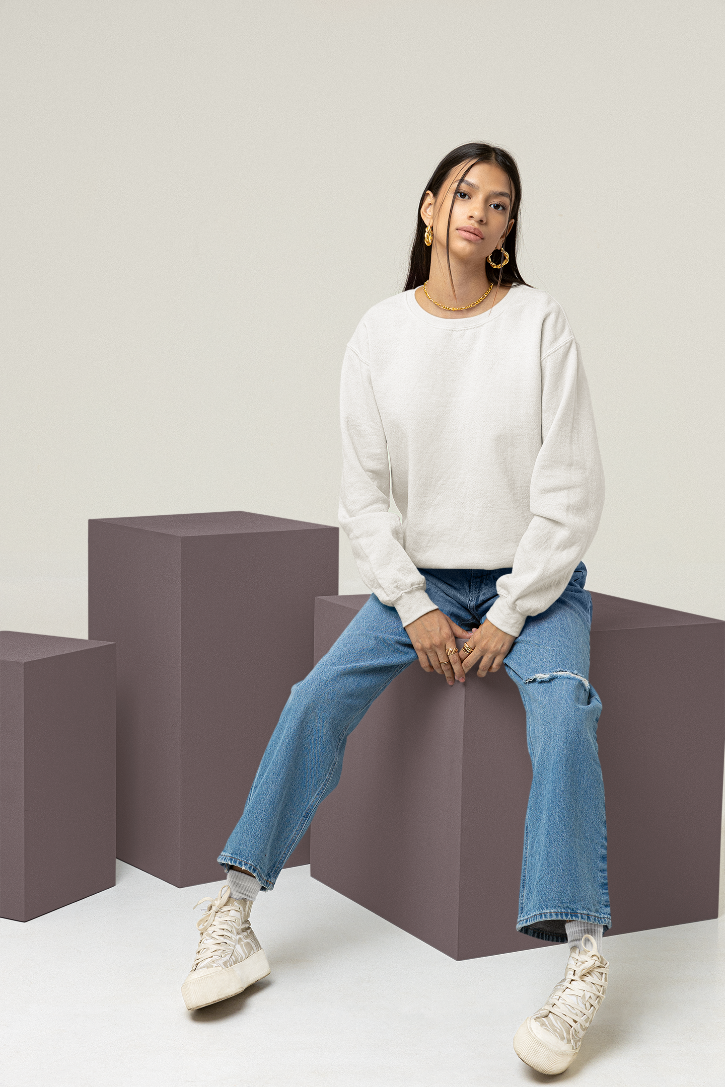 Ultra Heavy Drop Shoulder Crew : Stoneveil