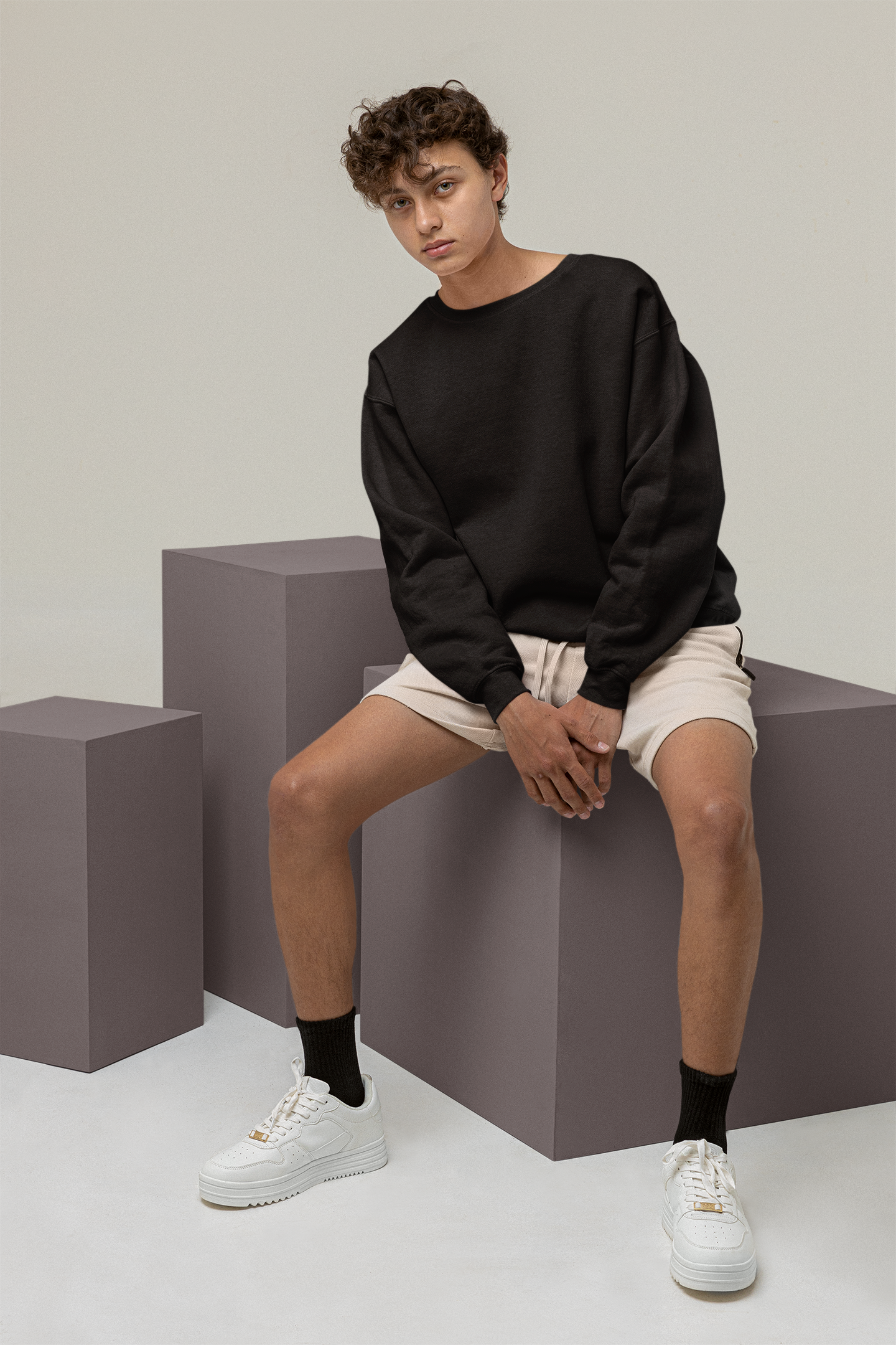 Ultra Heavy Drop Shoulder Crew : Grain