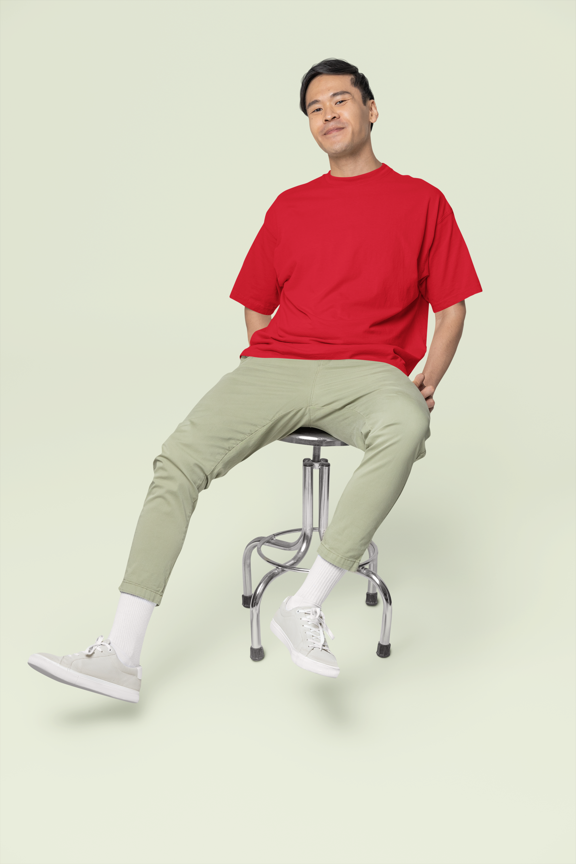 Core Classic Oversized Crew : Crimson Thread