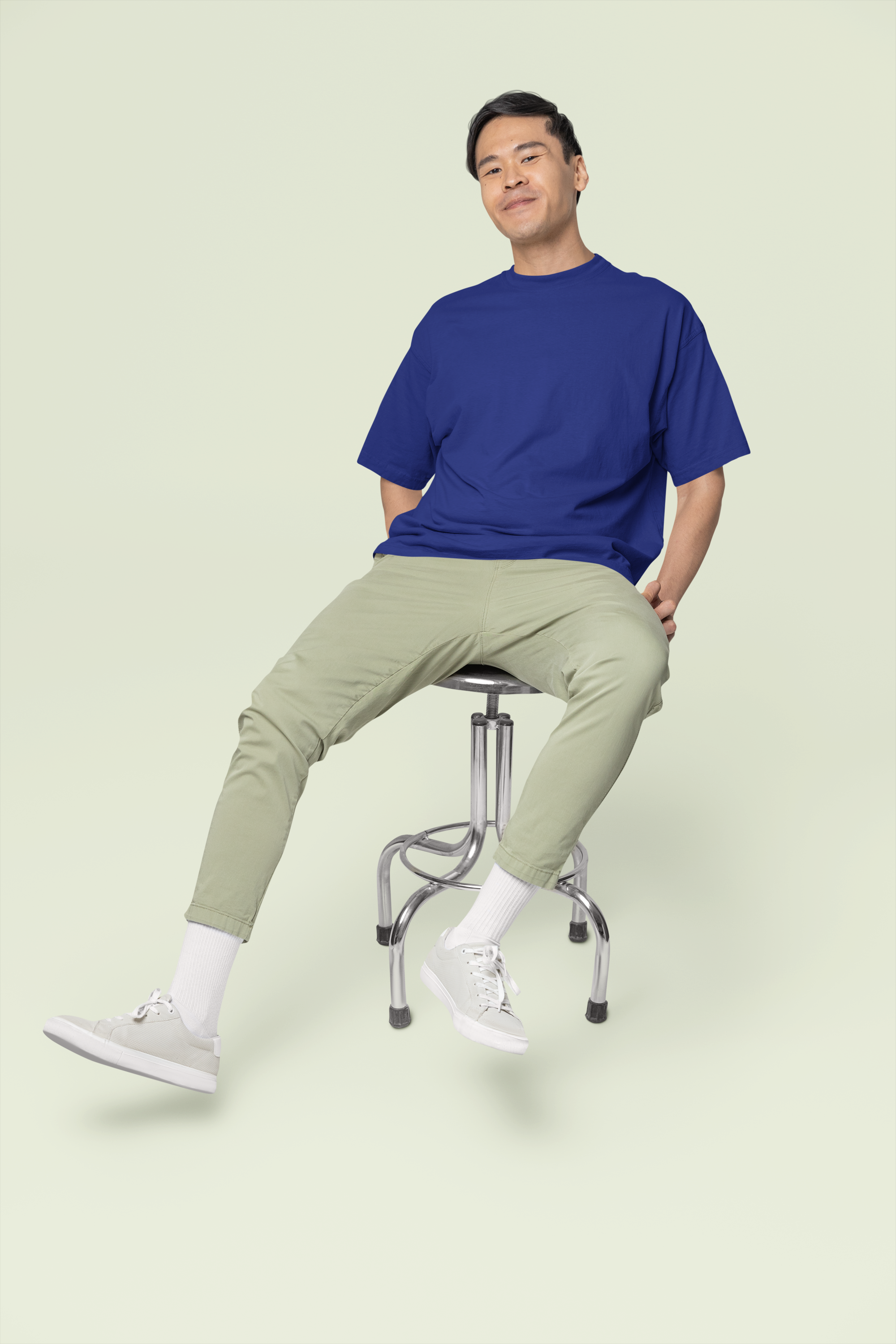 Core Classic Oversized Crew : Cobalt Drift