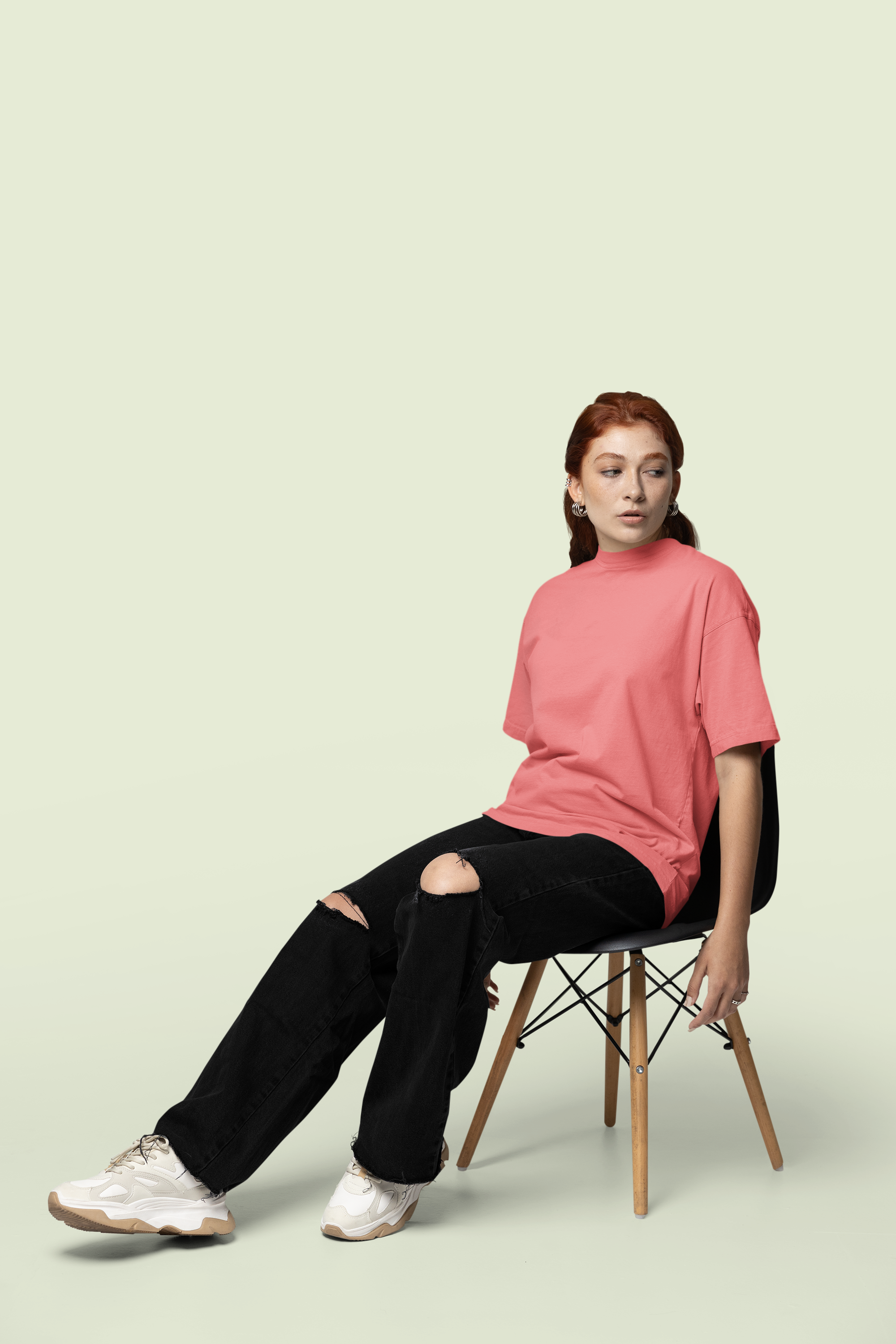 Core Classic Oversized Crew : Blush Clay