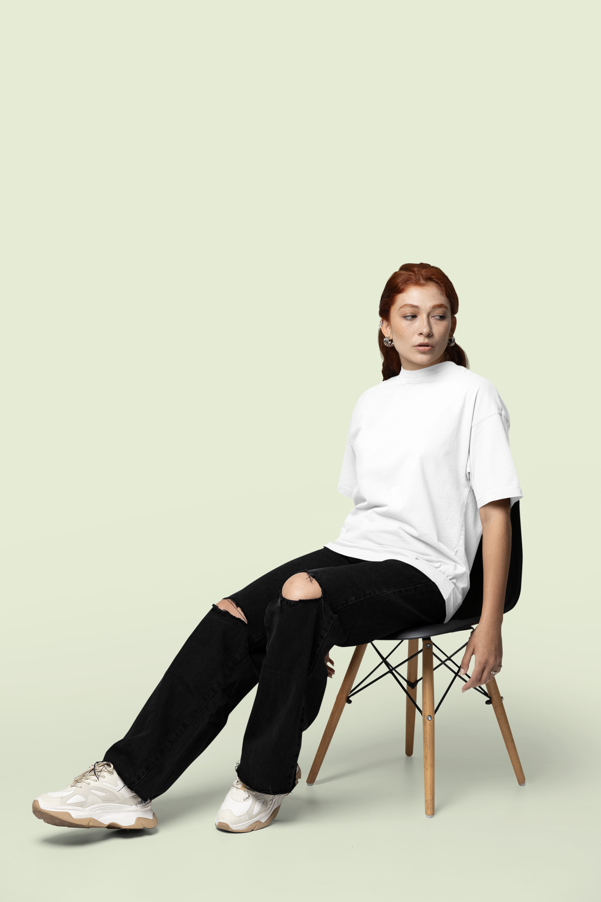 Core Classic Oversized Crew : Salt