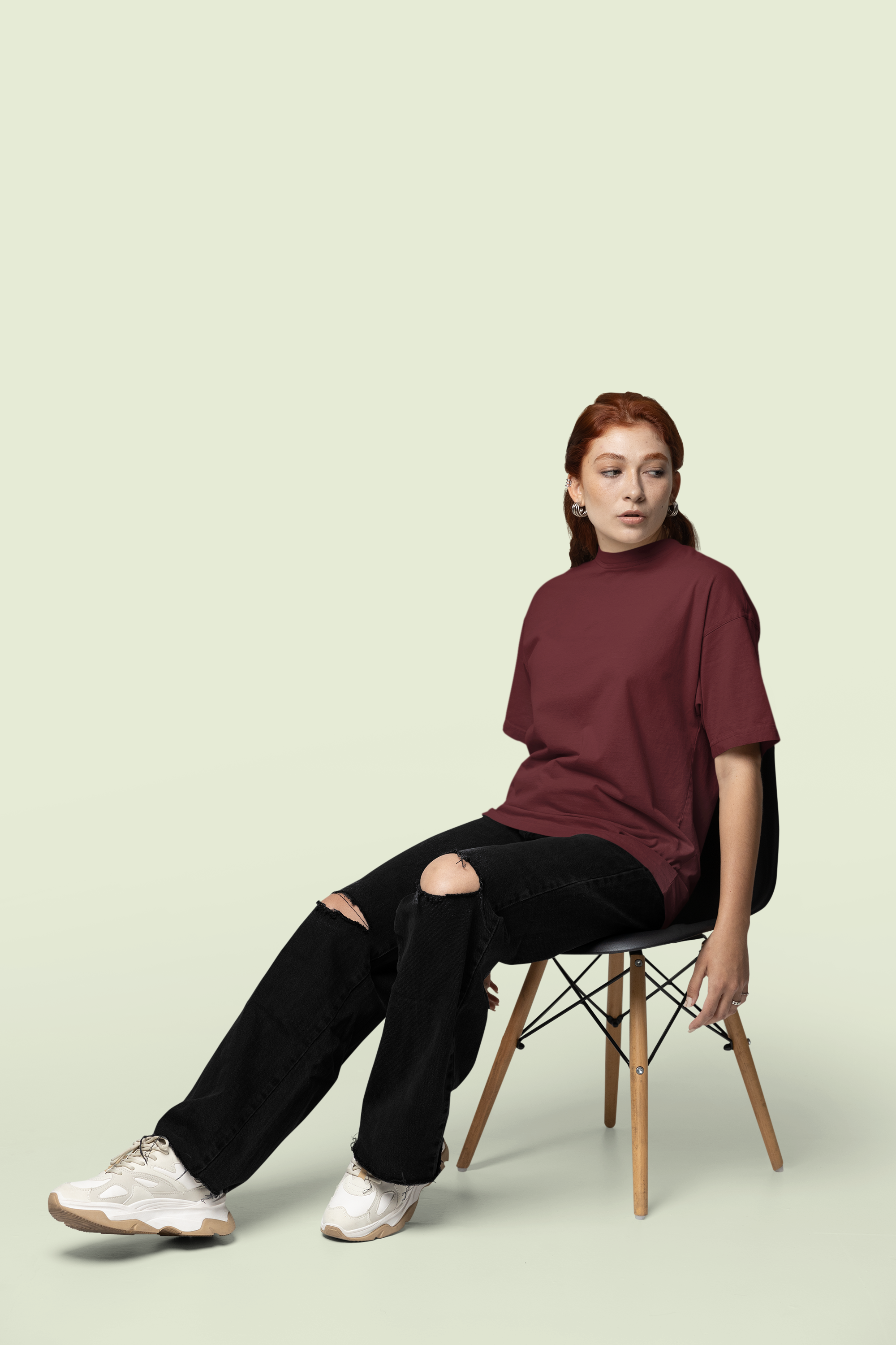 Core Classic Oversized Crew : Mulberry