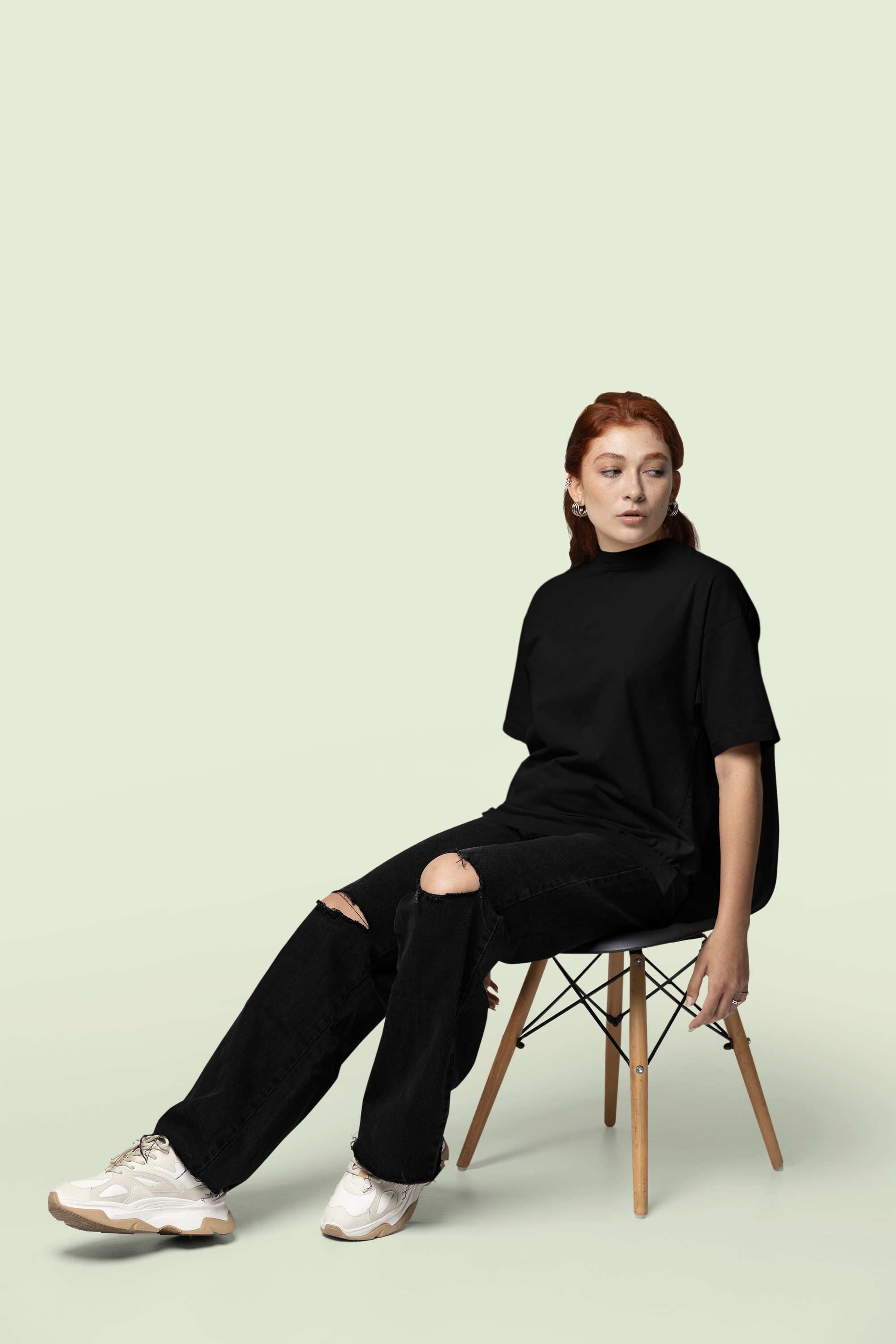 Core Classic Oversized Crew : Obsidian