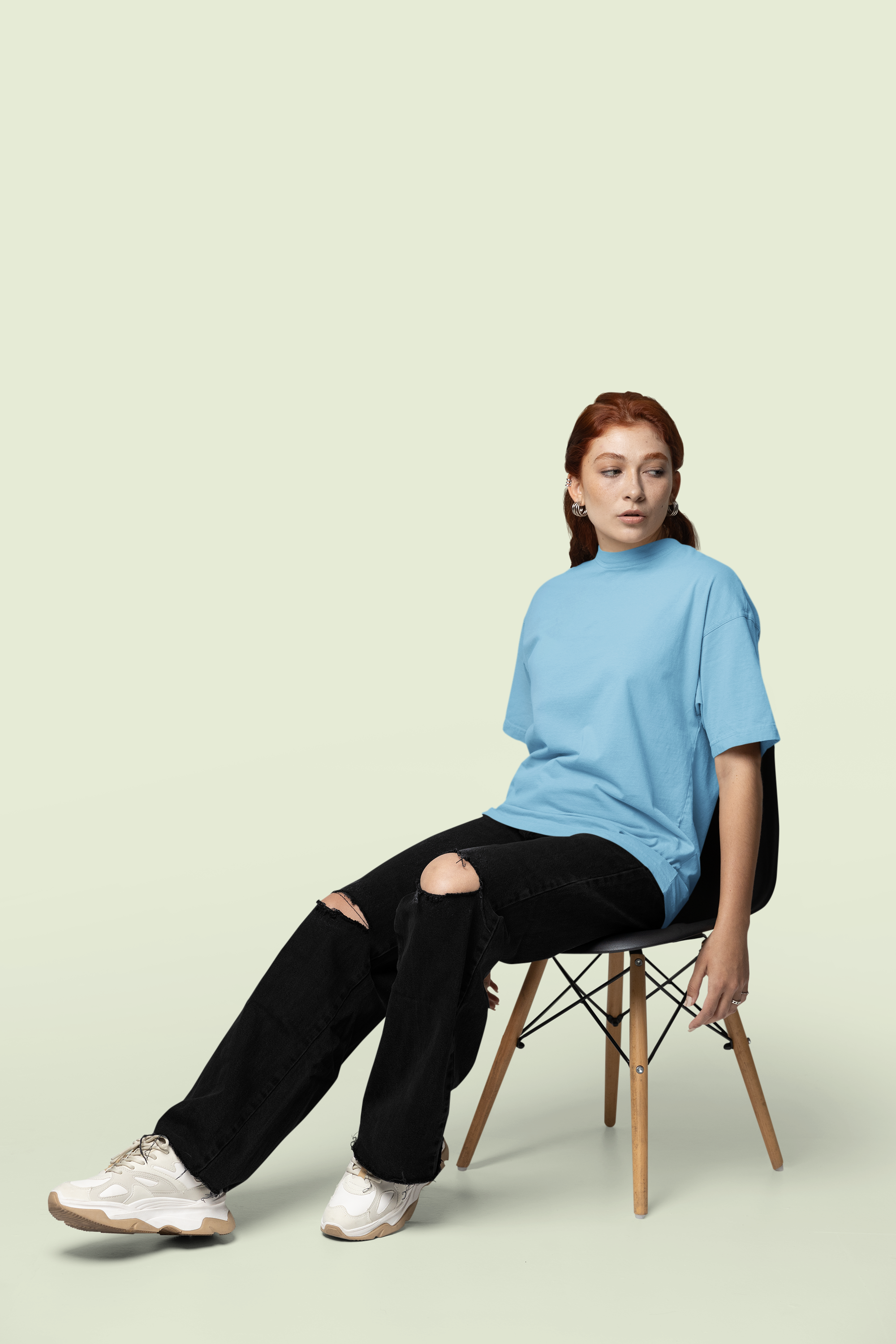 Core Classic Oversized Crew : Skylit