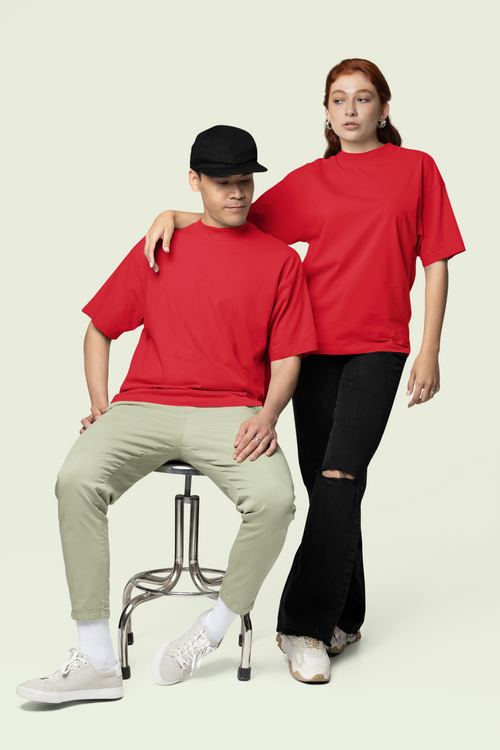 Core Classic Oversized Crew : Crimson Thread