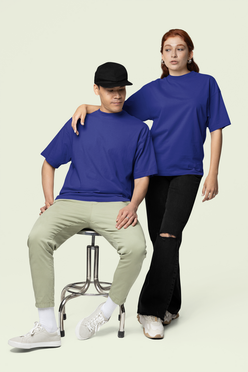 Core Classic Oversized Crew : Cobalt Drift