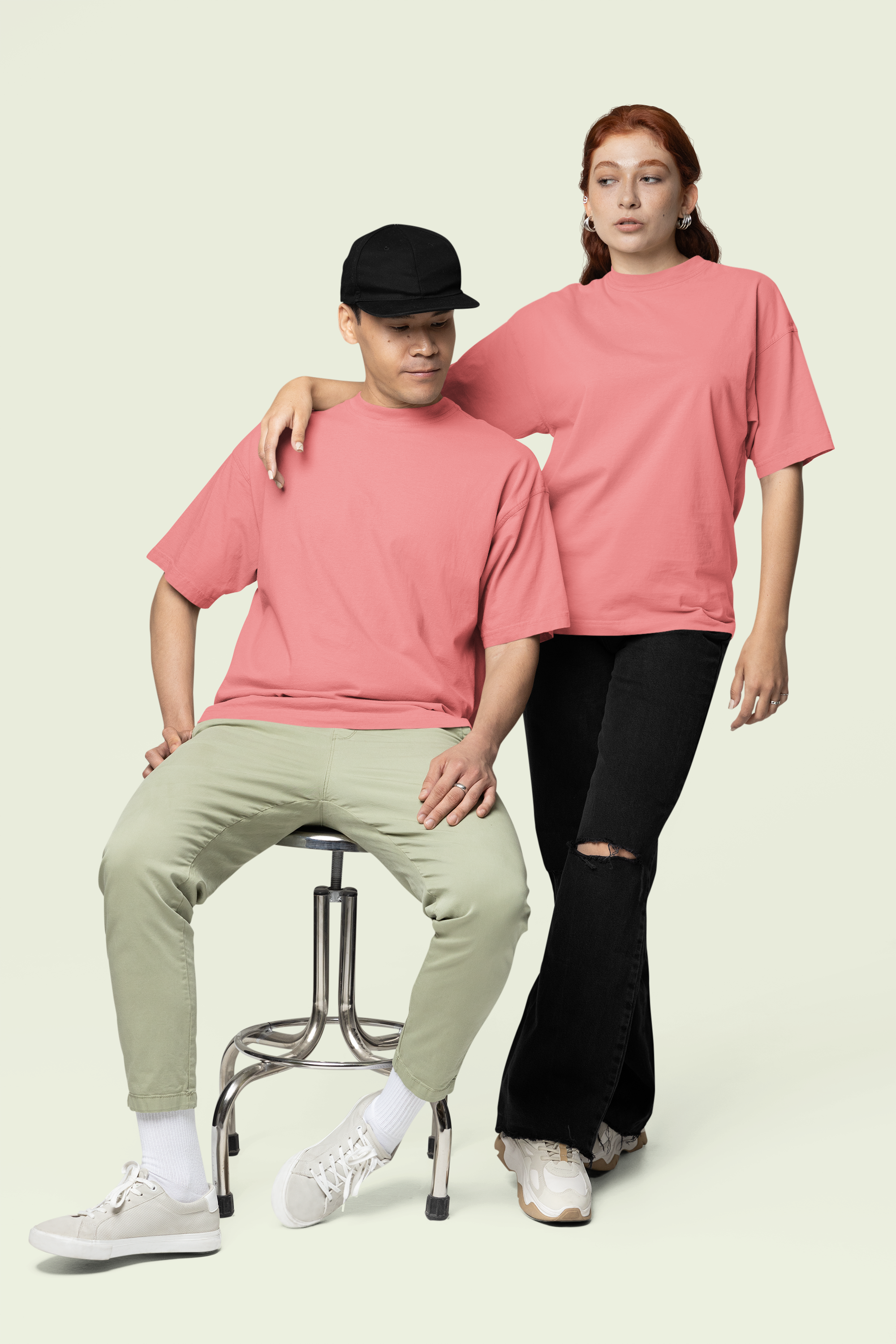Core Classic Oversized Crew : Blush Clay