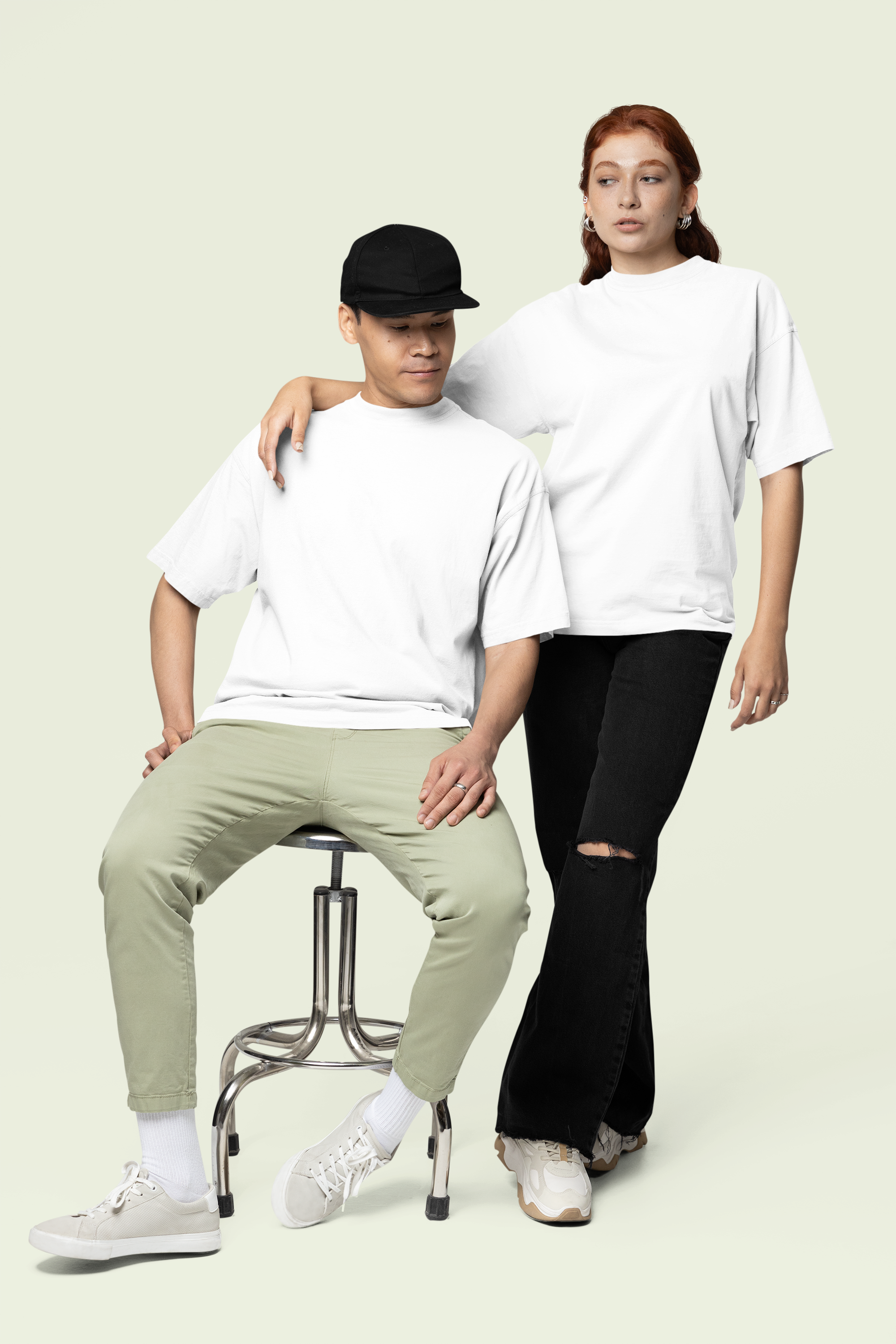 Core Classic Oversized Crew : Salt