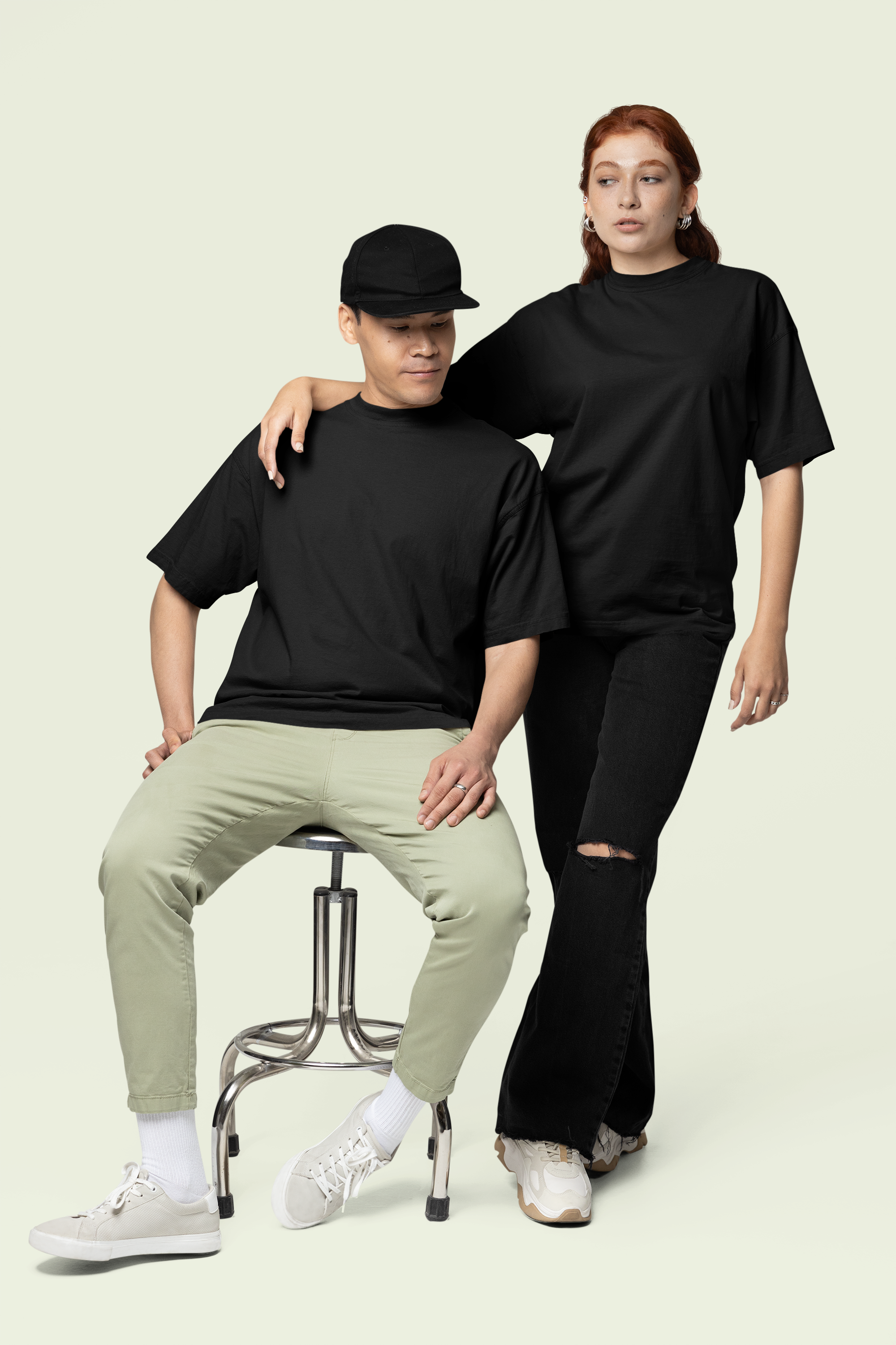 Core Classic Oversized Crew : Obsidian