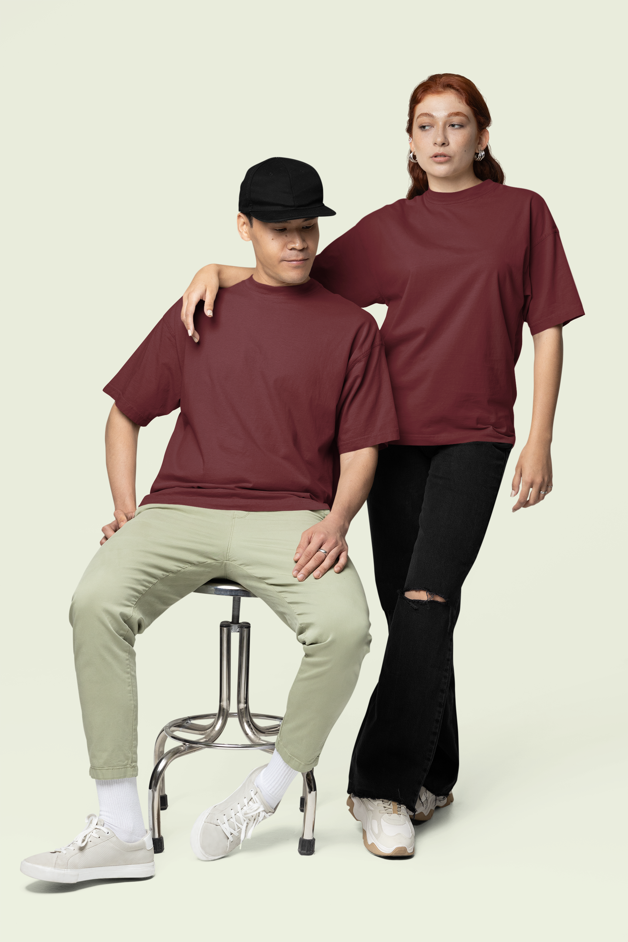 Core Classic Oversized Crew : Mulberry