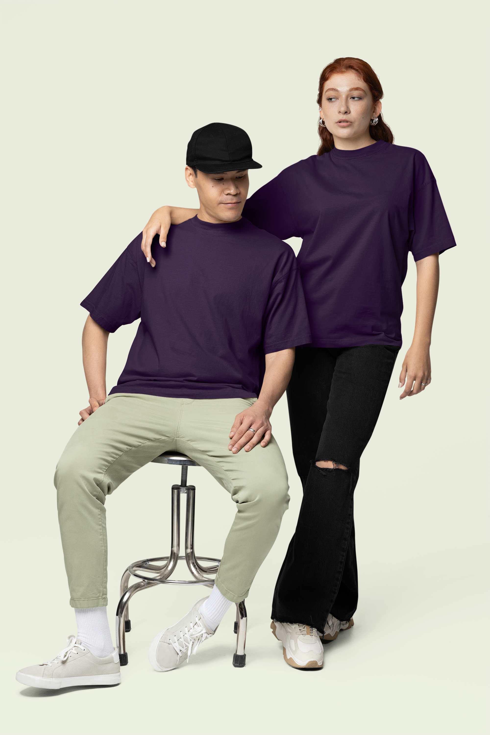 Core Classic Oversized Crew : Duskwine