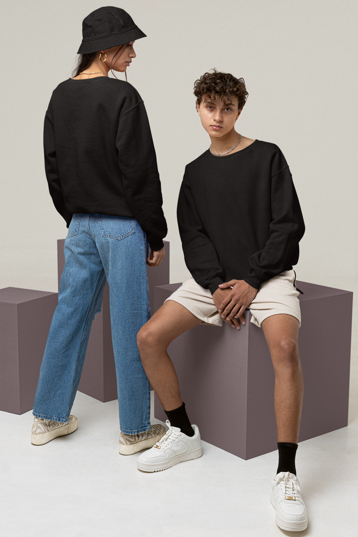 Ultra Heavy Drop Shoulder Crew : Grain