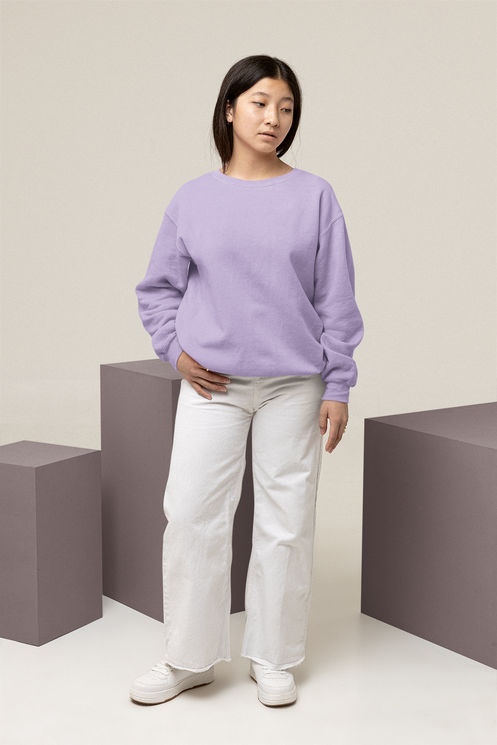 Ultra Heavy Drop Shoulder Crew : Ashlilac
