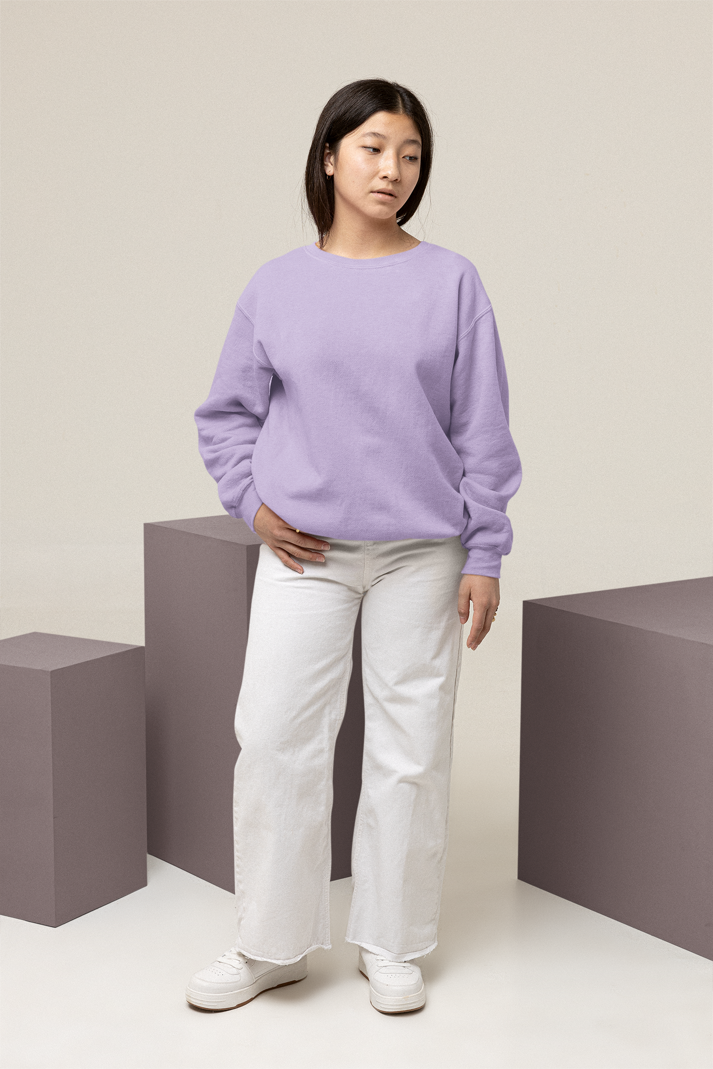 Ultra Heavy Drop Shoulder Crew : Ashlilac